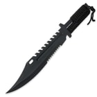 Cord Wrapped Double Serrated Survival Fixed Blade Knife - BOGO