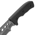 Delta Defender Oblivion Fixed Blade Knife with Kydex Sheath - Tactical Tanto with Titanium Finish