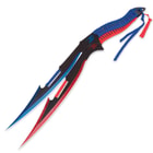 Blue Guardian and Red Guardian Twin Sword Set with Nylon Shoulder Sheath