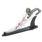 Fire Dragon Fantasy Dagger With Display Stand
