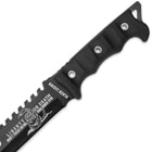 Black Legion "Liberty or Death" Fixed Blade Knife with Nylon Sheath - Black Handle