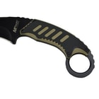 MTech Neck Karambit with Black and Tan G10 Handle and Molded Sheath