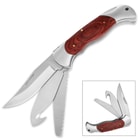 Ridge Runner Deerstalker Multipurpose 3-Blade Pocket Knife - Clip Point, Gut Hook, Saw
