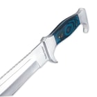 Timber Rattler Caribbean Ripple Blue Pakkawood Fixed Blade Bowie Knife