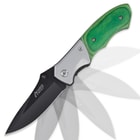 Timber Wolf Mossland 2-Piece Fixed Blade and Pocket Knife Set with Sheath - Green