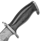 Timberwolf Ashes To Ashes Damascus Bowie Knife