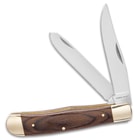 Timber Wolf The Legend Of The Pack Three-Piece Knife Set - Stainless Steel Blades, Wooden Handles, Brass Accents