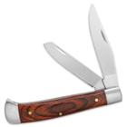 Timber Wolf Cinder & Smoke Two-Piece Fixed Blade And Pocket Knife Set With Nylon Belt Sheath - Carbon Steel Blades; Pakkawood Handles