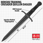 Details and features of the Quillon Training Dagger.