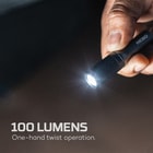 The 100 lumen flashlight from Nebo offer one-handed operation.