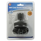 Three Watt 120 Lumen Cree Zoom Head Lamp Black