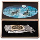 Howling Wolf Pocket Knife With Box