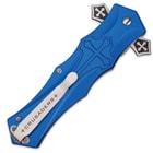 Crusaders Aluminum Assisted Opening Stiletto Pocket Knife - Blue