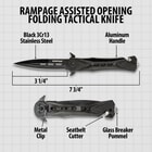 Details and features of the Opening Folding Tactical Knife.