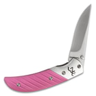 Browning Prism II Pocket Knife - Pink - 440A Stainless Steel - Anodized Aluminum - Buckmark, Pocket Clip, Thumb Studs, Liner Lock, Drop Point - Everyday Carry EDC Outdoors Hunting Fishing Camping