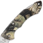 Buck Nano Bantam Mossy Oak Country Camo Pocket Knife - High Carbon Steel Blade, Glass Reinforced Nylon Handle, Lockback Design, Lanyard Hole