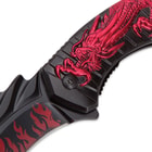 Black Legion Red Dragonfire Assisted Opening Pocket Knife