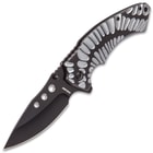 Black Legion Primordial Mist Pocket Knife - Stainless Steel Blade, Assisted Opening, Anodized Aluminum Handle, Pocket Clip