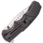 Black Legion Blue Intrepid Pocket Knife - Black and Silver Stainless Steel Blade, G10 And Metal Handle, Assisted Opening, Flipper And Thumbstud