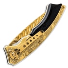 Kriegar Gentlemans Assisted Opening Pocket Knife Gold
