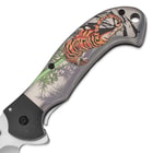 Masters Collection Wild Tiger Assisted Opening Pocket Knife - Satin Steel