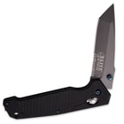 Elite Tactical Ghost Tanto Pocket Knife - Ball Bearing Pivot - G10 Handle - Partially Serrated