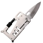 MTech USA Field Card Pocket Knife and Multi-Tool | Slimline Rectangular Design | Metallic Red