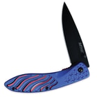 MTech USA Stars and Stripes Assisted Opening Pocket Knife - Metallic Blue