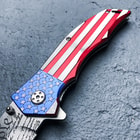 MTech "We the People" Assisted Opening Pocket Knife - US Constitution Blade Etching; US Flag Handle