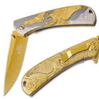 Masters Collection Gold Mountain Eagle Assisted Opening Pocket Knife