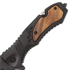 Tac Force Speedster Assisted Opening Gentleman's Pocket Knife with Burl Wood Handle Overlay