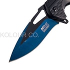 MTech Spring Assisted Opening Blue And Black Blade Pocket Knife