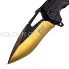 MTech Spring Assisted Opening Gold And Black Blade Pocket Knife