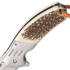 Ridge Runner Faux Stag Antler Assisted Opening Hunting Pocket Knife - Length 8 1/2"