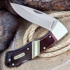 Schrade Old Timer Mountain Beaver Senior Pocket Knife with Leather Sheath