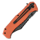 Timber Wolf Havoc Stonewash Assisted Opening Folding Pocket Knife Orange