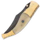 Timber Wolf Eastern Echo Damascus Steel & Camel Bone Folding Pocket Knife