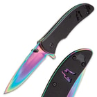 Timber Wolf Rainbow Wolf Pocket Knife