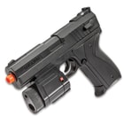 Spring Airsoft Pistol with Laser and Tactical Flashlight - Black