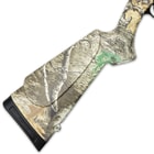 The 41” overall rifle has a 100-percent, Realtree EDGE camouflage ambidextrous stock with a CrushZone recoil pad