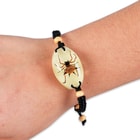 Real Spiny Spider Bracelet Golden Lucite Pendant
