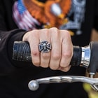 Chopper Skull Stainless Steel Men's Ring