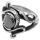 Black Serpent Stainless Steel Men's Ring