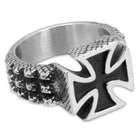 Spiked Chopper Stainless Steel Men's Ring - Size 11