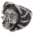 Black Widow Biker Stainless Steel Men's Ring