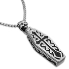 Skeleton Coffin Pendant on Chain - Stainless Steel Necklace