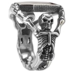 Twisted Roots Blood Coffin Skeleton Ring