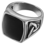 Twisted Roots Celtic Black Stone Ring