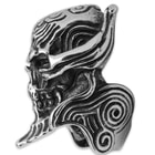 Twisted Roots Alien Skeleton Head Ring