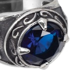 Twisted Roots Calypso Stainless Steel Men's Ring with Blue Cut Stone